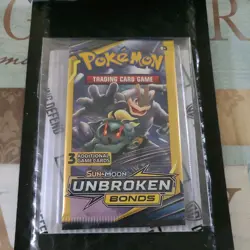 Pokemon Sun & Moon Unbroken Bonds 3 Card Booster Pack, Exclusive Artwork - Image 1