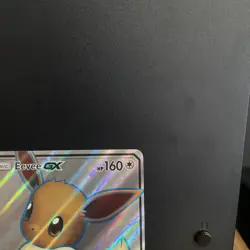 Pokemon TCG Eevee GX Full Art Rare Black Star Promo Card SM242 LP - Image 3