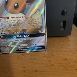 Pokemon TCG Eevee GX Full Art Rare Black Star Promo Card SM242 LP - Image 5