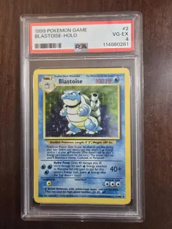 Blastoise 002/102 Base Set Holo PSA 4 Pokemon Card New Slab - Image 1