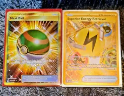 Gold Nest Ball + Superior Energy Retrieval Lot Of 2 Pokemon Cards TCG CCG - Image 1