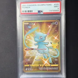 PSA 9 Mew Gold Holo Secret Rare Pokemon TCG Card Celebrations 025/025 PSA 9 MINT - Image 2