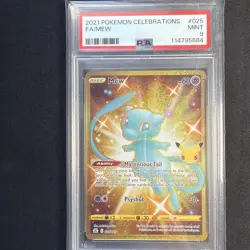PSA 9 Mew Gold Holo Secret Rare Pokemon TCG Card Celebrations 025/025 PSA 9 MINT - Image 3