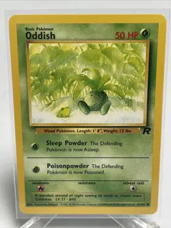 Pokemon Card Oddish 63/82 Team Rocket Vintage WOTC NM Unlimited - Image 2