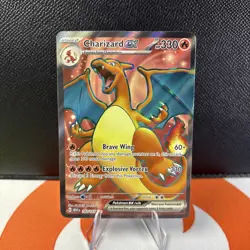 Charizard EX Full Art Ultra Rare Card 183/165 Pokemon TCG Scarlet & Violet Mint - Image 1