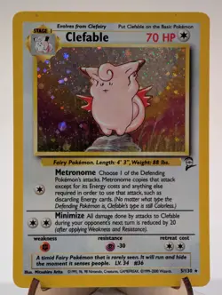 Clefable 5/130 Holo - Base Set 2 - Pokemon Card - Image 1