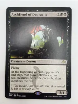 MTG Archfiend of Depravity Fate Reforged 062/185 Regular Rare-LP - Image 1