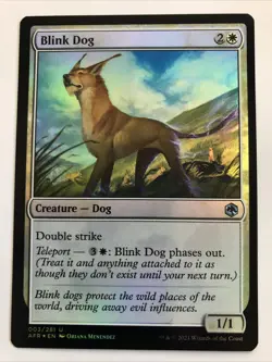 MTG Adventures In The Forgotten Realms Blink Dog Foil 003/281 NM - Image 1