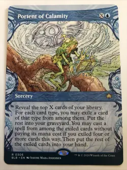 MTG Bloomburrow Portent Of Calamity Showcase 0306 NM Rare - Image 1
