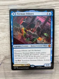 2025 Magic the Gathering Spider-man Non-Foil Norman Osborn Legendary Green Gobin - Image 1