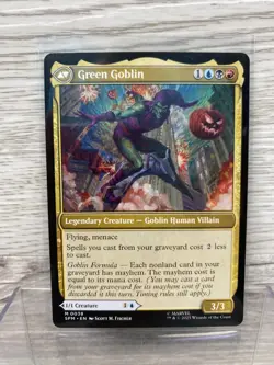 2025 Magic the Gathering Spider-man Non-Foil Norman Osborn Legendary Green Gobin - Image 2