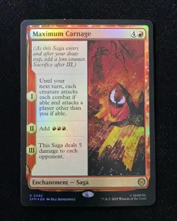 2025 Magic The Gathering MTG Marvel EN Foil #R 0083 Maximum Carnage AK001 - Image 1
