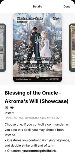 Blessing of the Oracle - Akroma's Will (Showcase) Final Fantasy - Image 2