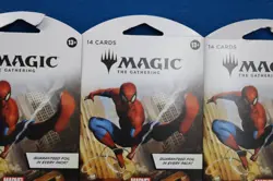 Magic MTG Spider-Man Play Booster Lot of 3 Packs New Sealed Marvel Crossover L-4 - Image 4