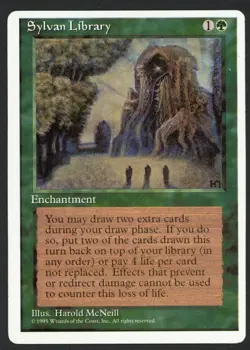 ***Sylvan Library*** MTG Alternate 4th Edition Kid Icarus - Image 1