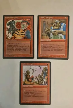 Mtg Fallen Empires Goblin Chirurgeon All 3 Variations (Never Played) - Image 1