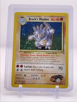 BROCK'S RHYDON 2000 POKEMON GYM HEROES RARE HOLO 2/132 Q3726 - Image 1