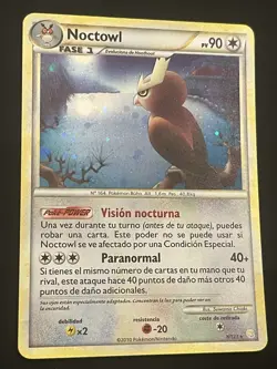 Pokemon Noctowl Holo Spanish HeartGold SoulSilver 8/123 2010 NM/M - Image 1