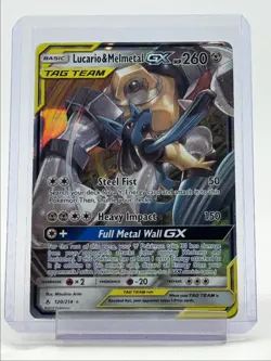 LUCARIO & MELMETAL GX 2019 POKEMON UNBROKEN BONDS RARE HOLO 120/214 Q3726 - Image 1