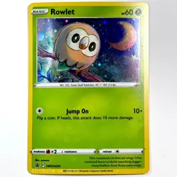 Rowlet SWSH220 Promo Pokemon TCG (COSMO HOLO-NM) - Image 1