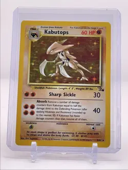 KABUTOPS 2000 POKEMON ORIGINAL FOSSIL RARE HOLO 9/62 Q3726 - Image 1