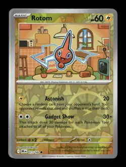 Rotom Reverse Holo Common SV10: Destined Rivals 077/182 NM Pokemon NM - Image 1