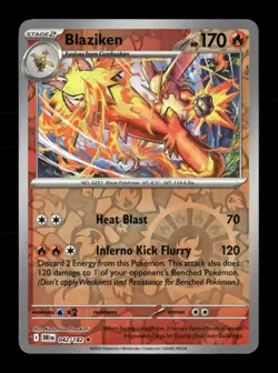 Blaziken Reverse Holo Rare SV10: Destined Rivals 042/182 NM Pokemon NM - Image 1