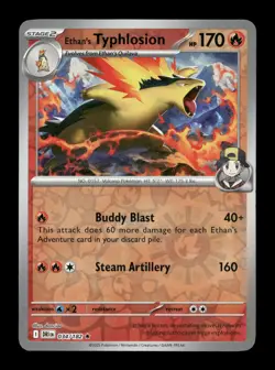 Ethan's Typhlosion Reverse Holo Rare SV10: Destined Rivals 034/182 NM Pokemon NM - Image 1