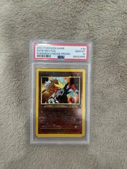 2001 POKEMON GAME MOVIE POKEMON 3 MOVIE PROMO #34 ENTEI-REVERSE FOIL PSA 10 - Image 3