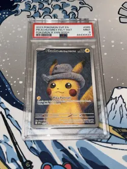 2023 Pokemon Promo S&V Black Star Pikachu with Grey Felt Hat x Van Gogh PSA 9 - Image 1