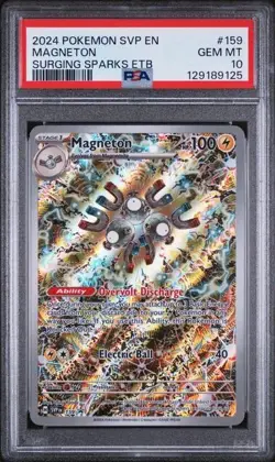 2024 POKEMON SVP EN-SV BLACK STAR PROMO #159 MAGNETON PSA 10 - Image 1
