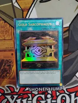 Yugioh Gold Sarcophagus RA02-EN052 Prismatic Ultimate Rare 1st Ed NM - Image 1