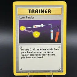 Item Finder 74/102 Rare Non-Holo Base Set Pokemon Trainer Card MP - Image 1