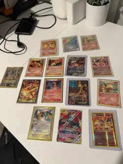 Big 15 Card Charizard Pokemon Cards Dragon Mega Full Art Ultra Rare Vintage Lot - Image 1
