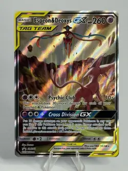 Pokemon TCG Espeon & Deoxys GX SM240 Black Star Promo Holo Card - Image 5