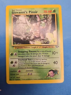 Pokemon TCG Giovanni's Pinsir 24/132 Gym Challenge Non Holo Rare Card - Image 1