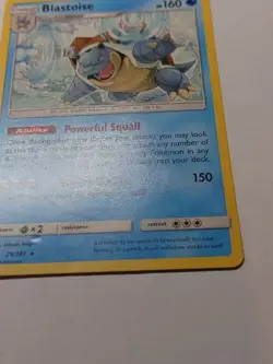 Pokemon TCG Blastoise Card 25/181 Sm-Team Up Regular HP - Image 4