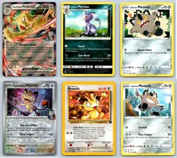 (6) Persian ex Meowth Pokemon Card Lot WotC Team Rocket Reverse Holo Rare Set - Image 1