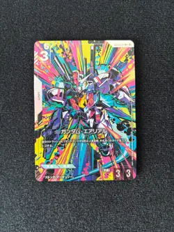Gundam Card Game - Gundam Aerial GD01-070 R+ Ver.β Beta Parallel Card Rare JP - Image 1