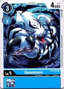 Gesomon BT5-023 Black Common Champion (Lv4) Digimon Card CCG - Image 1
