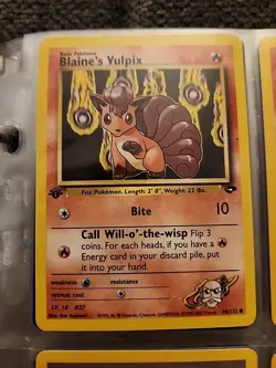Blaine's Vulpix 66/132 1st Edition NM Gym Challenge Non-Holo Pokemon Card - Image 1