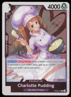 Charlotte Pudding OP08-067 (Rare) Two Legends ONE PIECE Card English Foil NM - Image 1