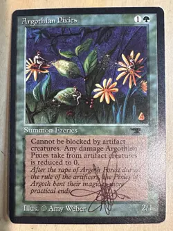 MTG ARTIST PROOF MTG Argothian Pixies AP Sketch Art Amy WEBER - Image 2