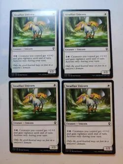 Steadfast Unicorn CLB Battle for Baldur's Gate Regular MTG Playset - Image 1