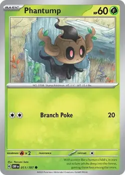 Phantump - C - 011/197 - Pokemon - Obsidian Flames - NM/M - Regular - Image 1