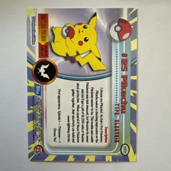 1999 Topps Pokemon #25 Pikachu TV Animation Edition Series MINT WOW - Image 2