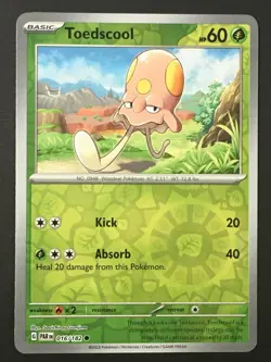 Pokemon TCG Toedscool 016/182 Reverse Holo SV04: Paradox Rift NM - Image 1