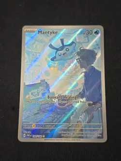 Mantyke 189/182 SV04: Paradox Rift Illustration Rare Holo Pokemon TCG Near Mint - Image 1
