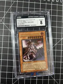 YuGiOh Horus the Black Flame Dragon LV8 - SOD-EN008 Ultimate Rare NM - Image 1