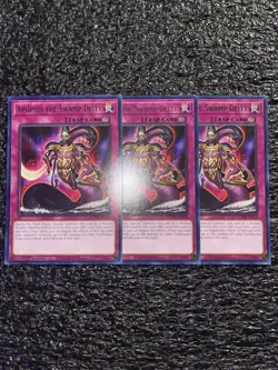 Yugioh! 3x Apophis the Swamp Deity MZTM-EN110 Rare 1st Edition Near Mint - Image 1